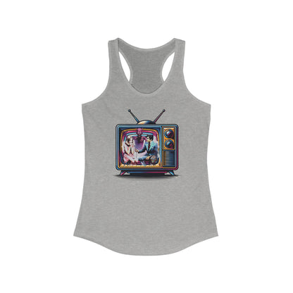 Late Night Devil Talk Show Horror Womens Ideal Racerback Tank