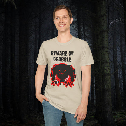 Nightmare Collectibles Beware Of Grabble Unisex Softstyle T-Shirt Horror Fun Shirt