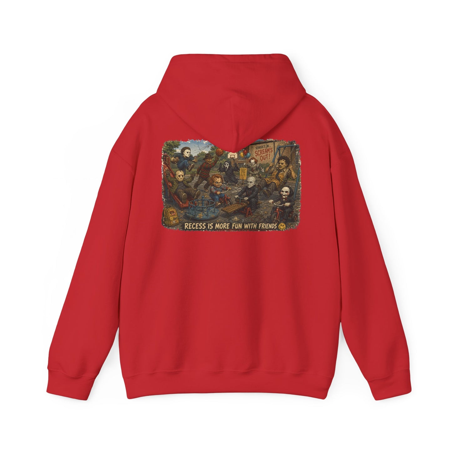 Horror Icons Illustration “Recess Is More Fun With Friends” - Hoodie