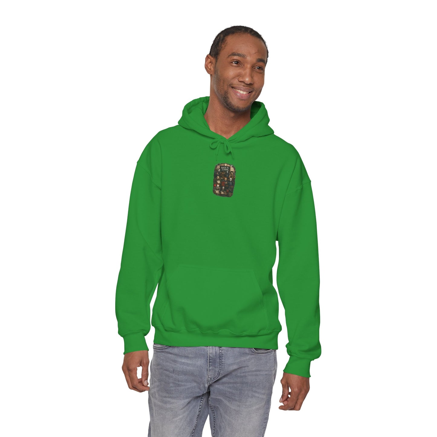 Horror Icons "Back to School" Hoodie — Vintage Movie Villains Graphic Sweatshirt