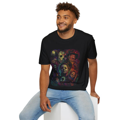 Horror Icons Collage T-Shirt —  Graphic Tee