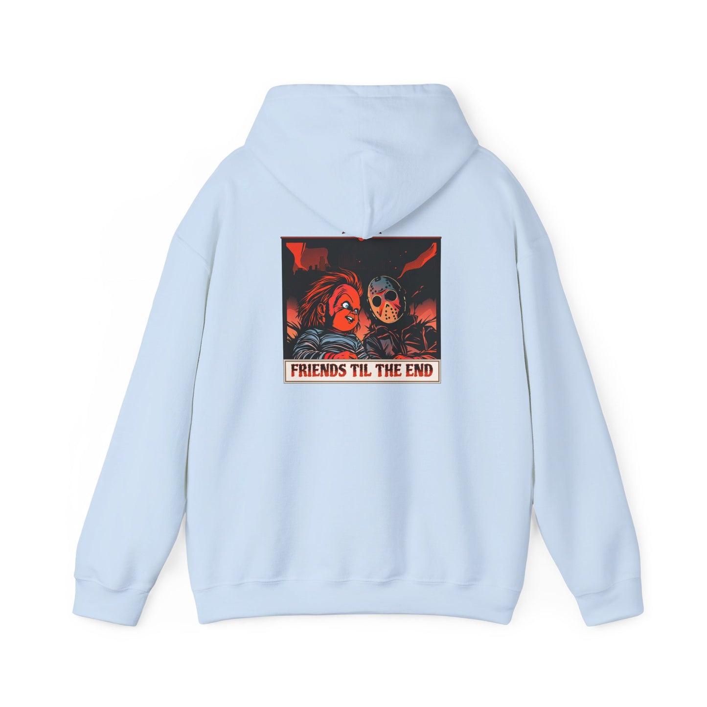 Hoodie - Friends Til The End Horror Movie Icon Friends Graphic Hoodie
