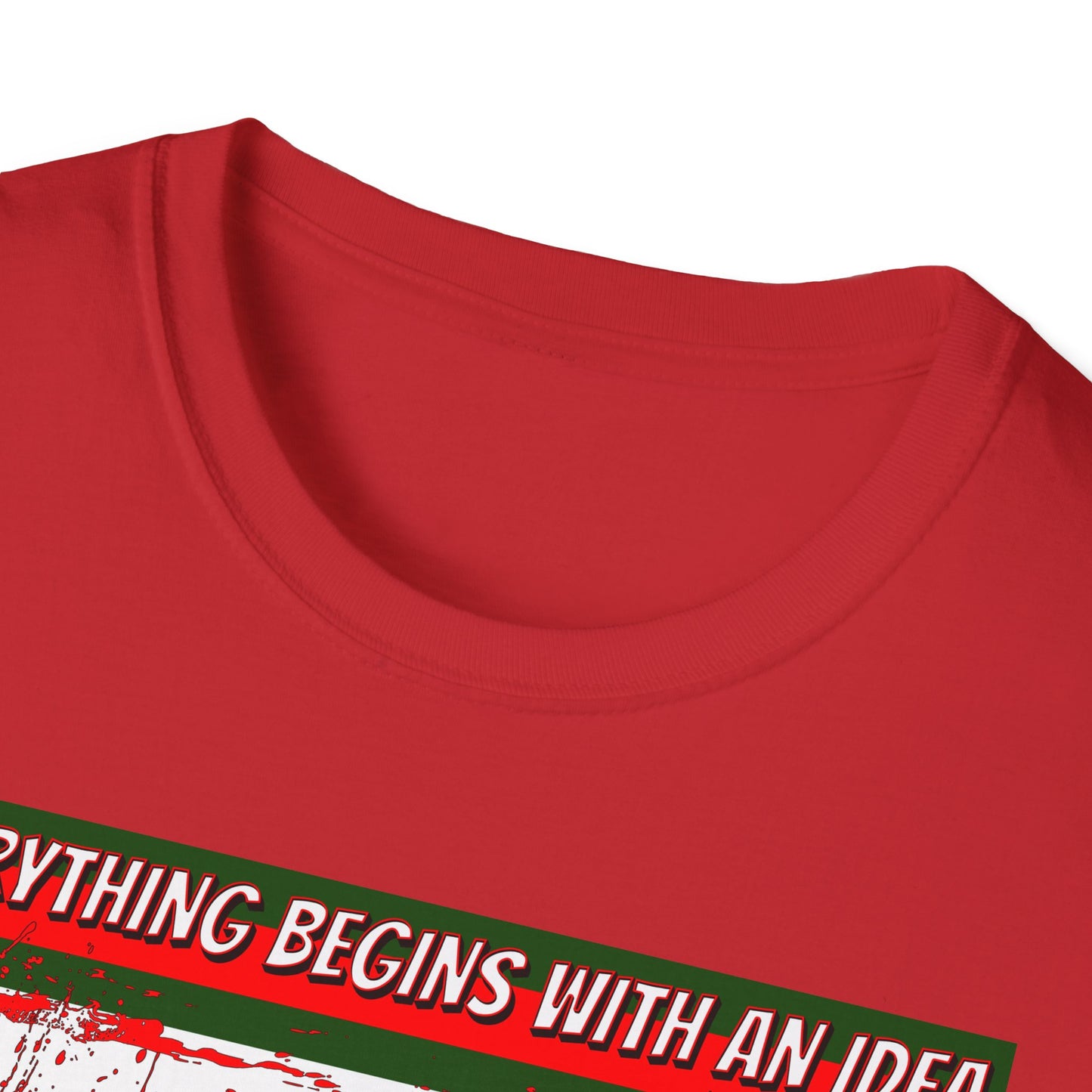 Horrorvational - Everything Starts With An Idea Unisex Softstyle T-Shirt Scary Fun