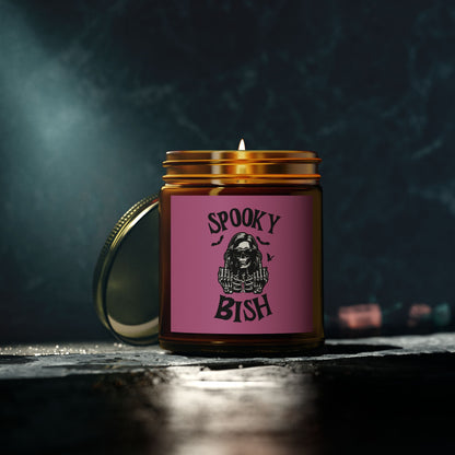 Scented Candle - Spooky Bish, Middle Finger Female Skeleton Design (4oz, 9oz)