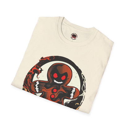 Evil Gingerbread T-Shirt – Spooky Holiday Horror Cookie Design