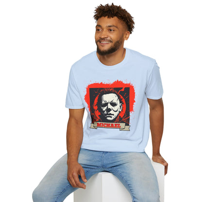 Vintage Horror Mask Portrait "Michael" Graphic T-Shirt