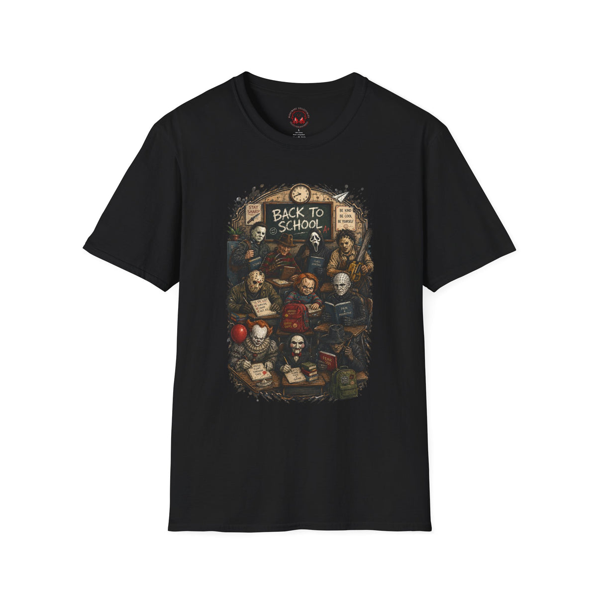 "Back to School" Horror Movie Character Class Portrait - T Shirt