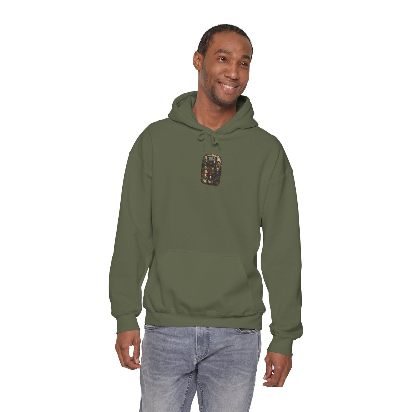 Horror Icons "Back to School" Hoodie — Vintage Movie Villains Graphic Sweatshirt