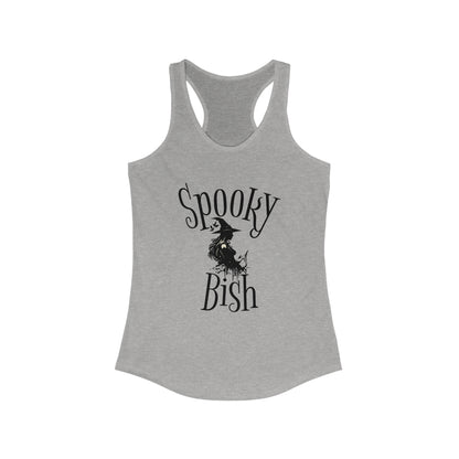 Spooky Bish Witch Women's Ideal Racerback Tank Top Shirt