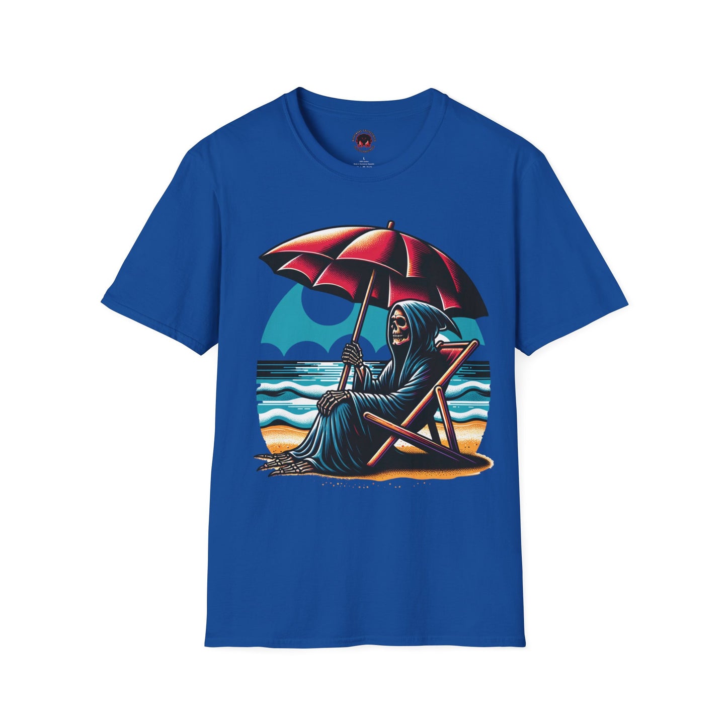 Summerween Grim Reaper Beach Day Unisex Soft style T-Shirt