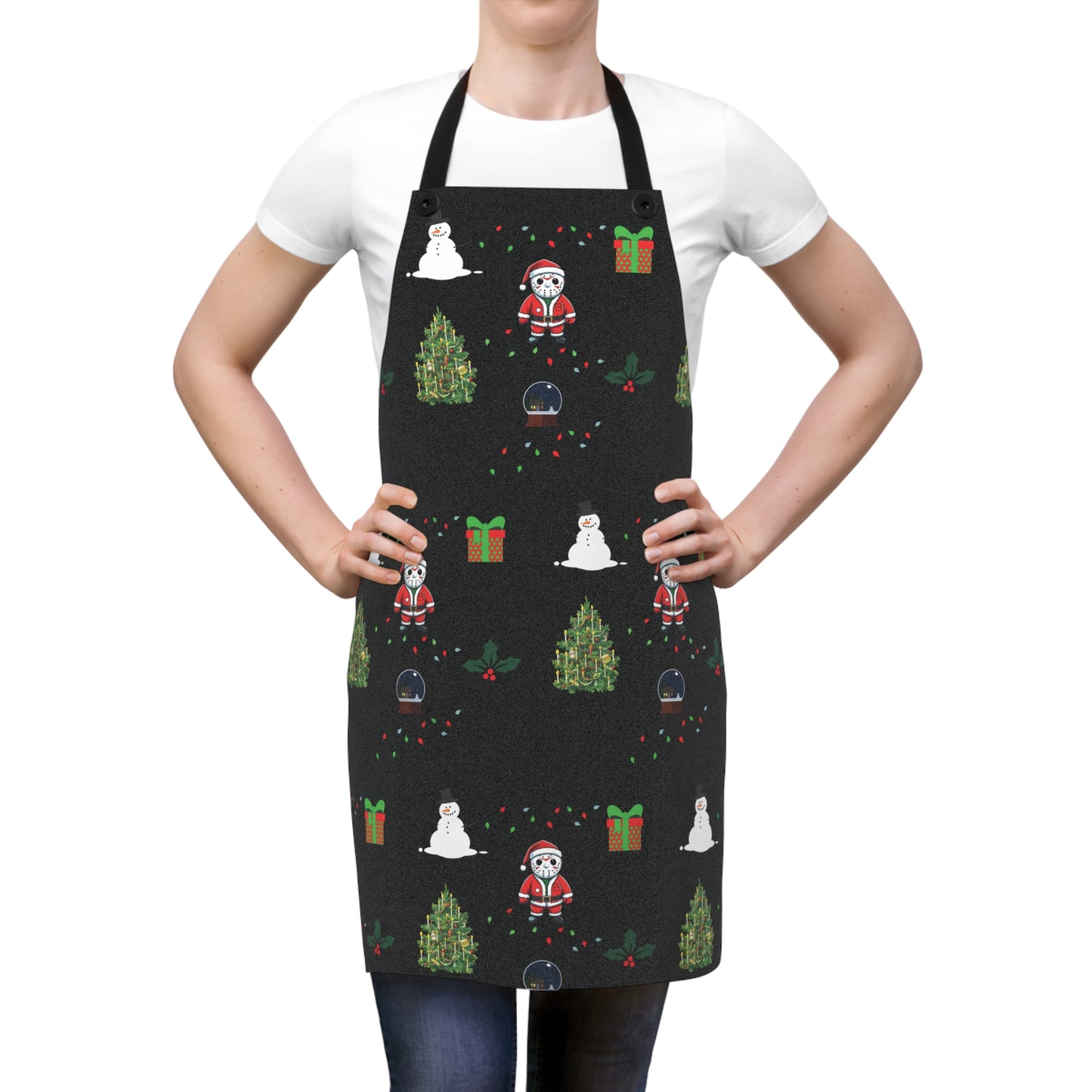 Christmas Cooking Apron - Jason in Santa Suit Horror Home Holiday Gift