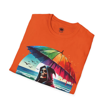 Summerween Pride Grim Reaper Beach Day Unisex Soft style T-Shirt