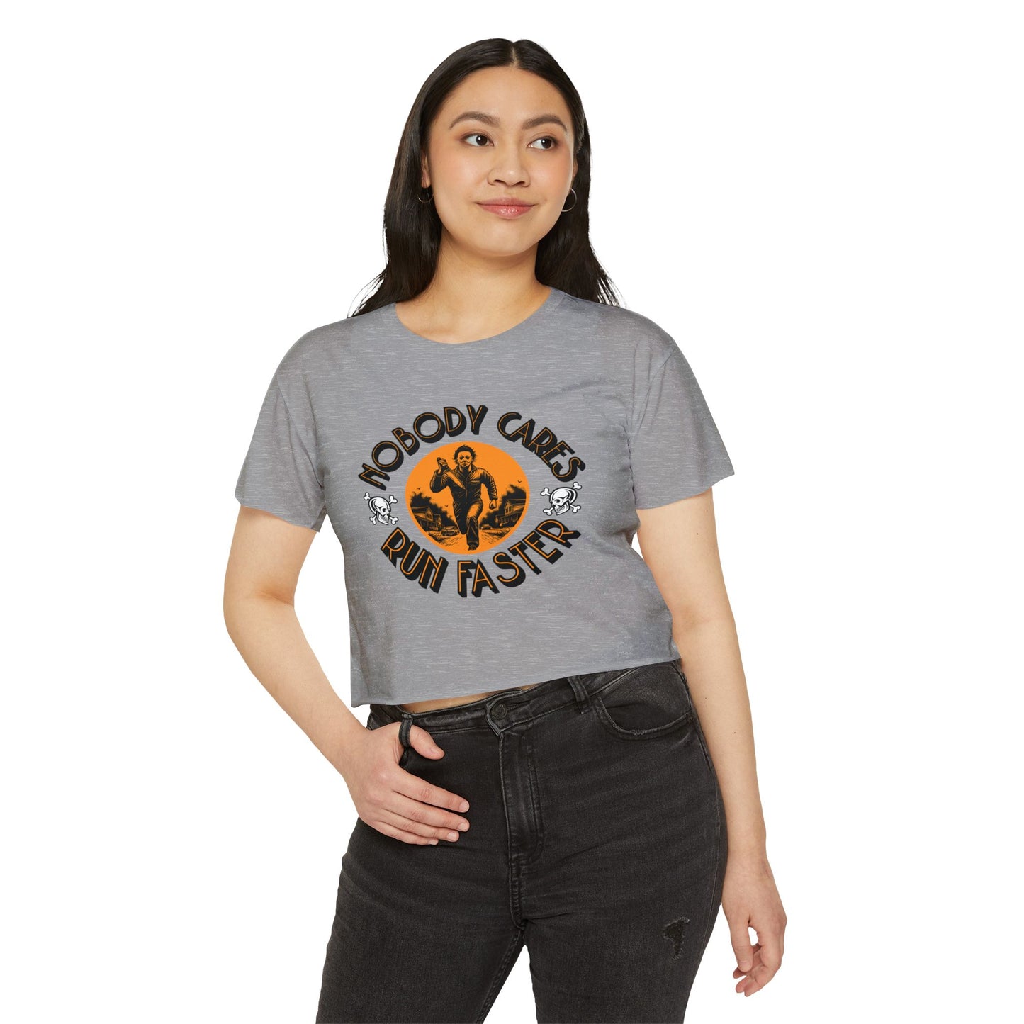 Nobody Cares Run Faster Women's Festival Crop Top