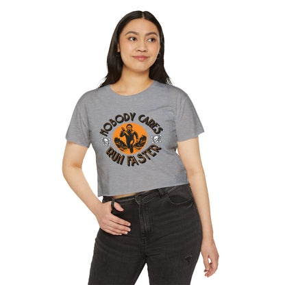 Nobody Cares Run Faster Women's Festival Crop Top