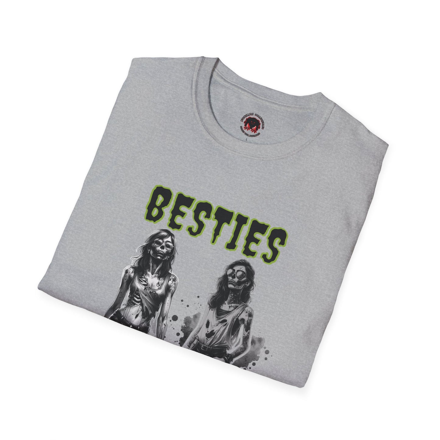 Zombie Ghouls Besties Forever Unisex Soft style T-Shirt