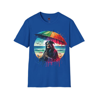 Summerween Pride Grim Reaper Beach Day Unisex Soft style T-Shirt