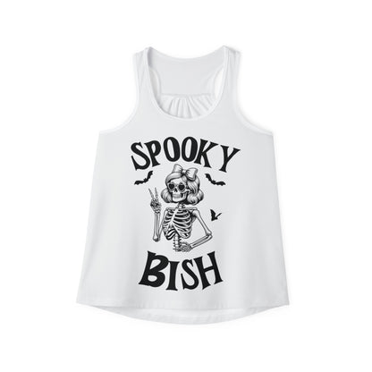 Spooky Bish Skeleton Sunglasses Women's Tank Top (AOP) Horror Gothic Fun