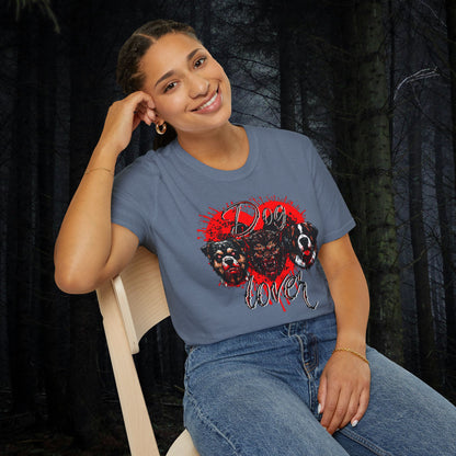 Dog Lover Hounds Of Hell Bloody heart Horror Fun Unisex Softstyle T-Shirt Animal Dark Humor Shirt