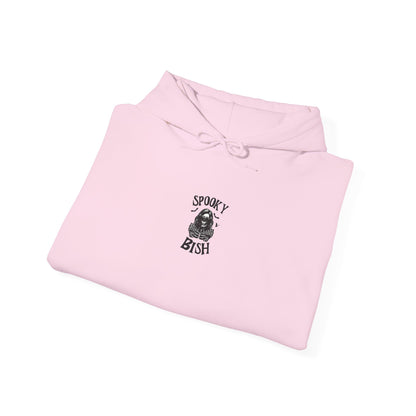 Spooky Bish Hoodie — Skeleton Finger and Sunglasses Design