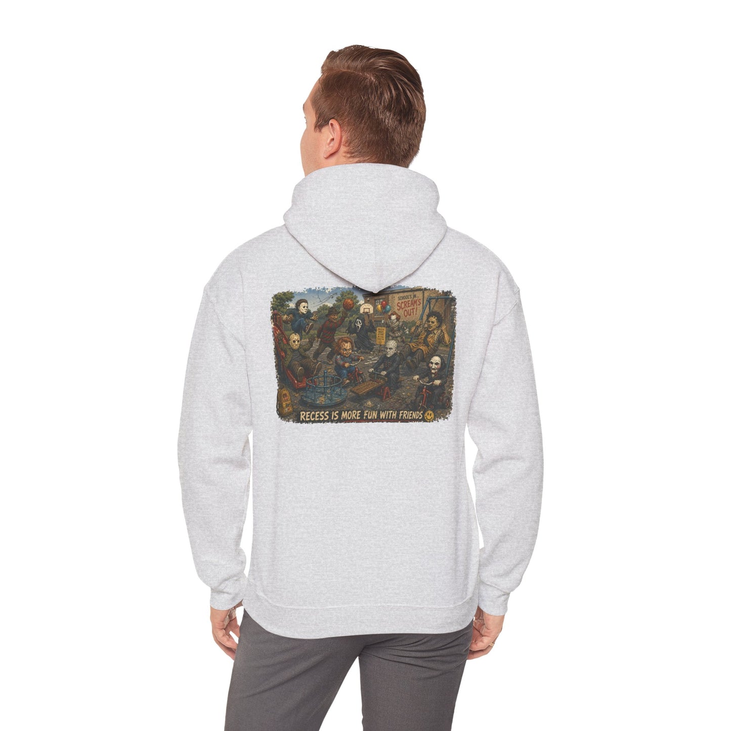 Horror Icons Illustration “Recess Is More Fun With Friends” - Hoodie