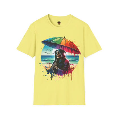 Summerween Pride Grim Reaper Beach Day Unisex Soft style T-Shirt