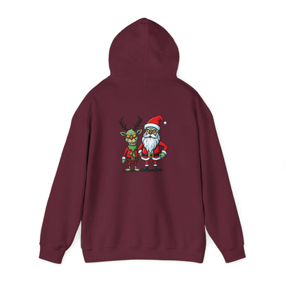 Christmas Zombie Santa & Reindeer Hoodie