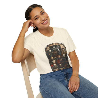"Back to School" Horror Movie Character Class Portrait - T Shirt