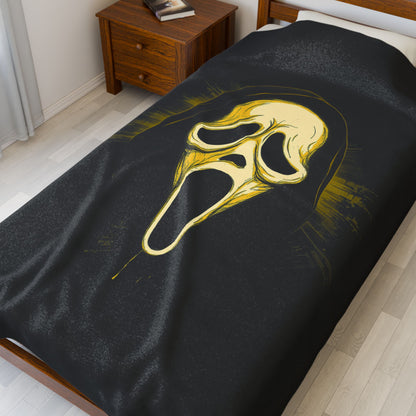 Ghostface Velveteen Plush Blanket Scream Mask Horror Throw