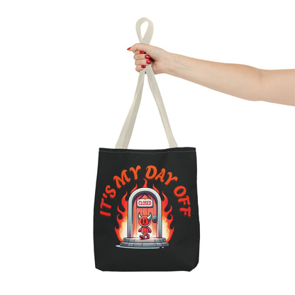 Little Devil It's My Day Off Shoulder Carry Tote Bag (AOP)