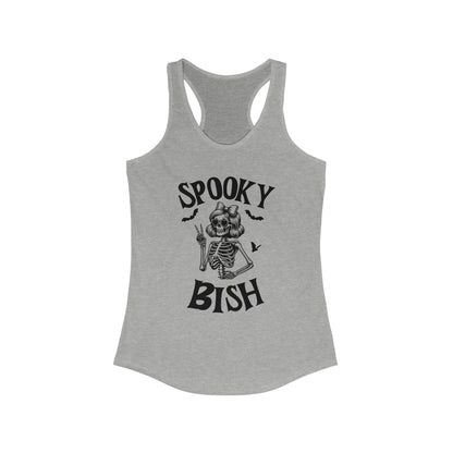 Spooky Bish Skeleton Sunglasses Women's Ideal Racerback Tank Top