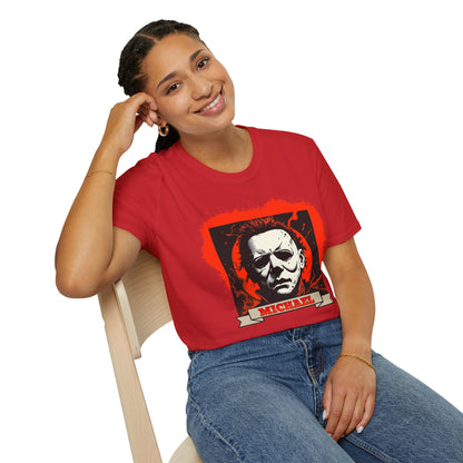 Vintage Horror Mask Portrait "Michael" Graphic T-Shirt