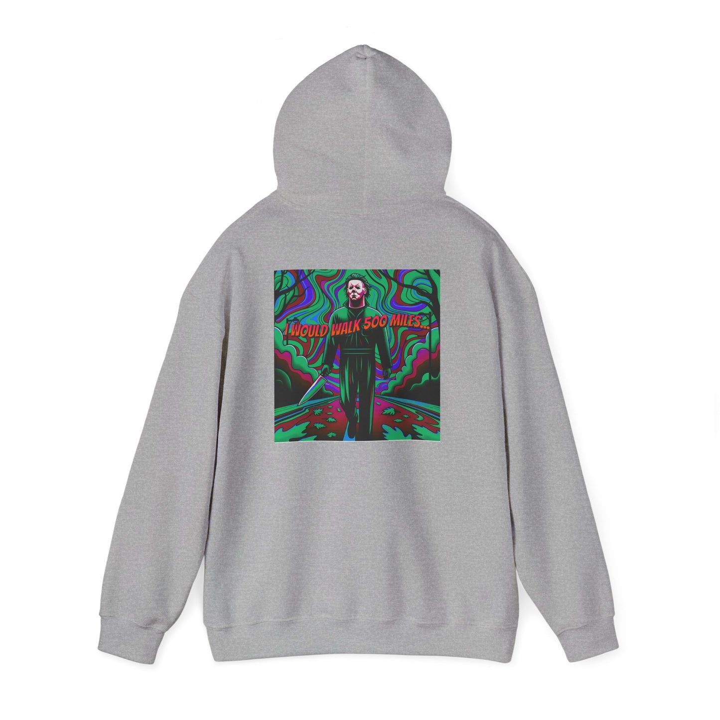 Psychedelic Road Trip Michael Hoodie – "Would Walk 500 Miles" Graphic Pullover