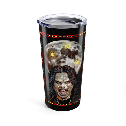20oz Tumbler - Ozzy Bark at the Moon design