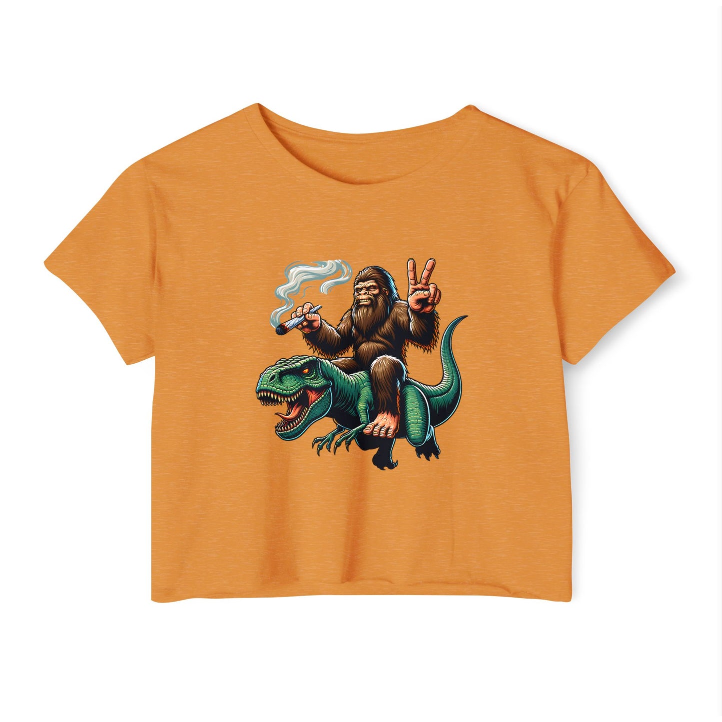 Bigfoot & T Rex Best Friends Women's Crop Top