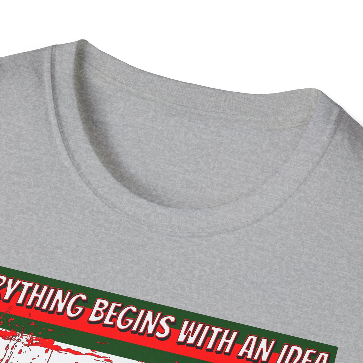 Horrorvational - Everything Starts With An Idea Unisex Softstyle T-Shirt Scary Fun