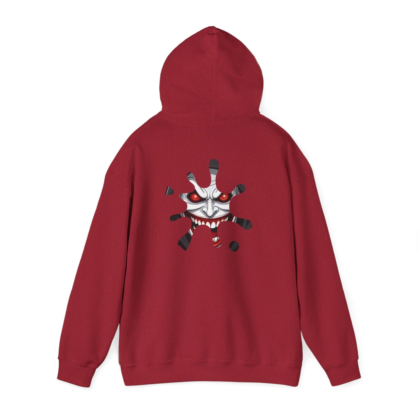 Hooded Sweatshirt - Joker Inspired Sinister Evil Smile Print