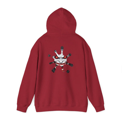 Hooded Sweatshirt - Joker Inspired Sinister Evil Smile Print