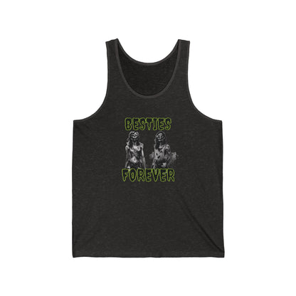 Zombie Ghouls Besties Forever Unisex Jersey Tank Top