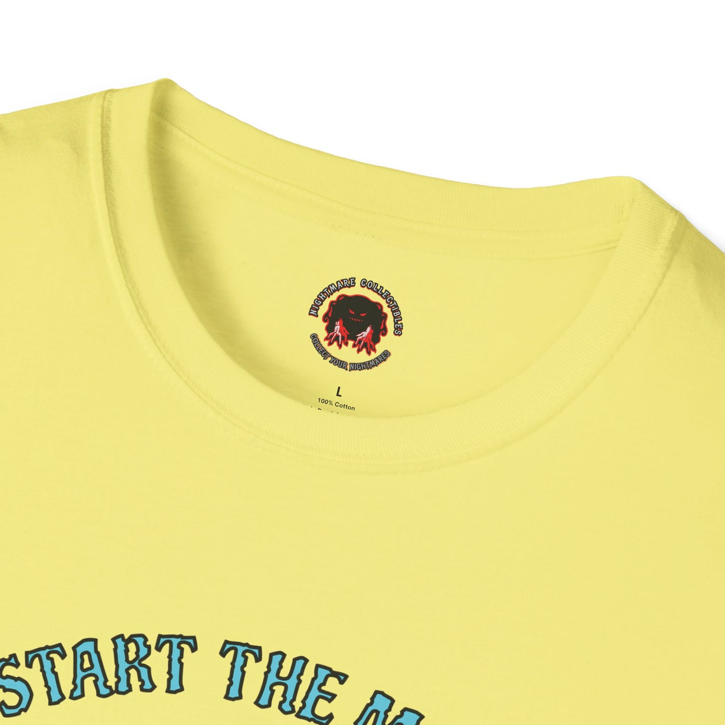 Don't Start The Movie Yet! Running Cute Monster Horror Fun Unisex Soft style T Shirt Mens Womens