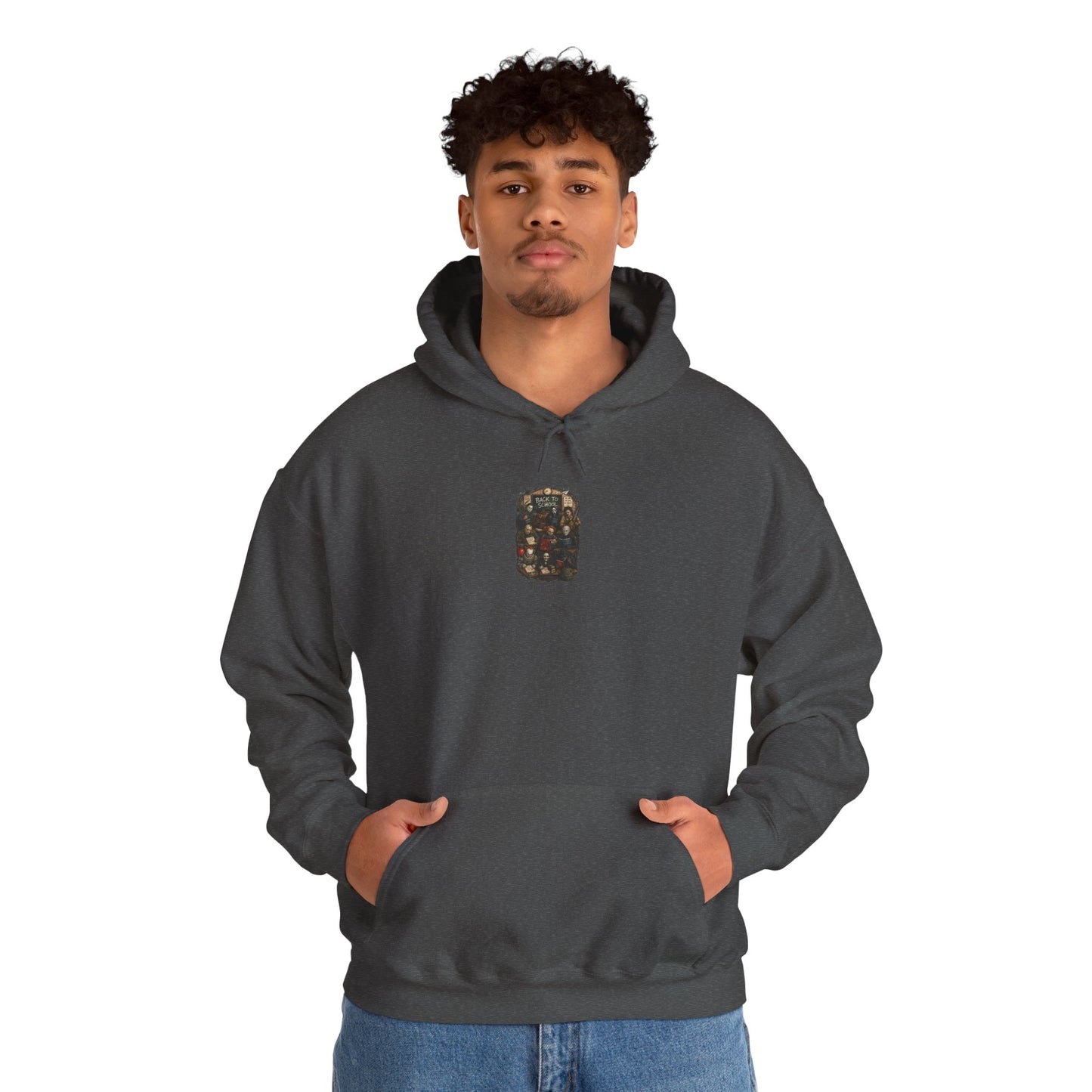 Horror Icons "Back to School" Hoodie — Vintage Movie Villains Graphic Sweatshirt