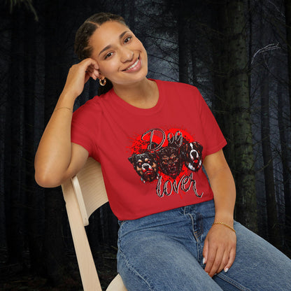 Dog Lover Hounds Of Hell Bloody heart Horror Fun Unisex Softstyle T-Shirt Animal Dark Humor Shirt