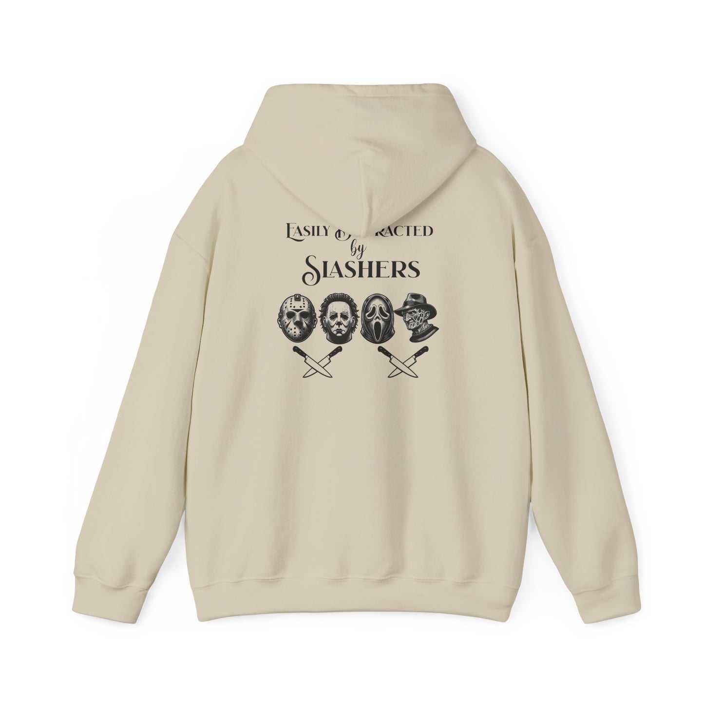 Horror Slasher Hoodie — Classic Masked Killers Graphic Sweatshirt