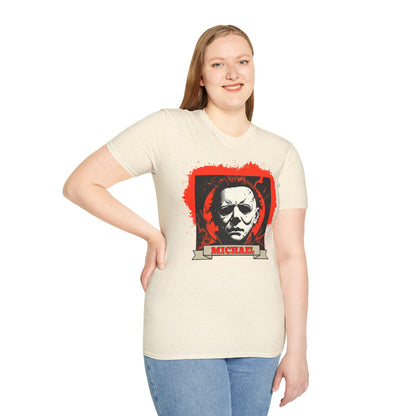 Vintage Horror Mask Portrait "Michael" Graphic T-Shirt