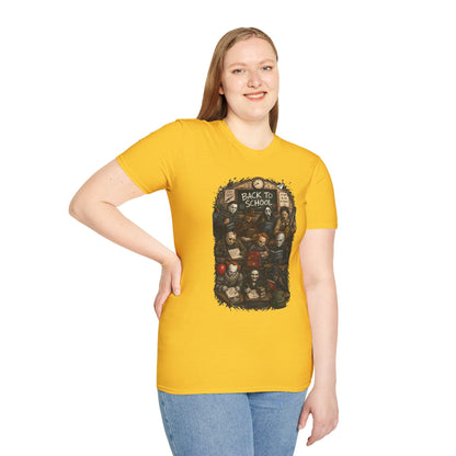 "Back to School" Horror Movie Character Class Portrait - T Shirt