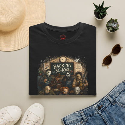 "Back to School" Horror Movie Character Class Portrait - T Shirt