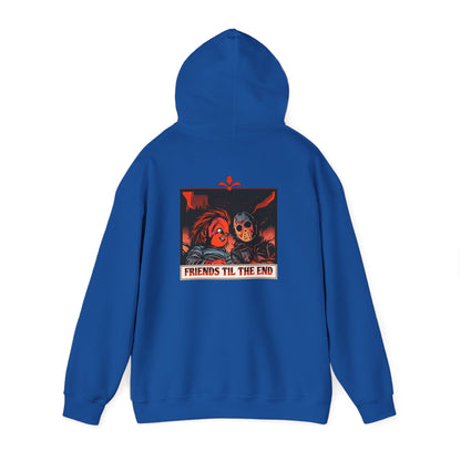 Hoodie - Friends Til The End Horror Movie Icon Friends Graphic Hoodie