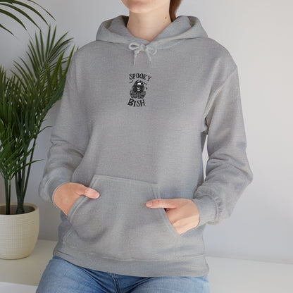 Spooky Bish Hoodie — Skeleton Finger and Sunglasses Design