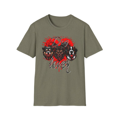 Dog Lover Hounds Of Hell Bloody heart Horror Fun Unisex Softstyle T-Shirt Animal Dark Humor Shirt