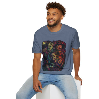 Horror Icons Collage T-Shirt —  Graphic Tee