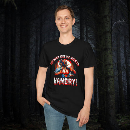 You Won't Like Me When I'm Hangry Werewolf Hungry Horror Fun Unisex Softstyle T-Shirt